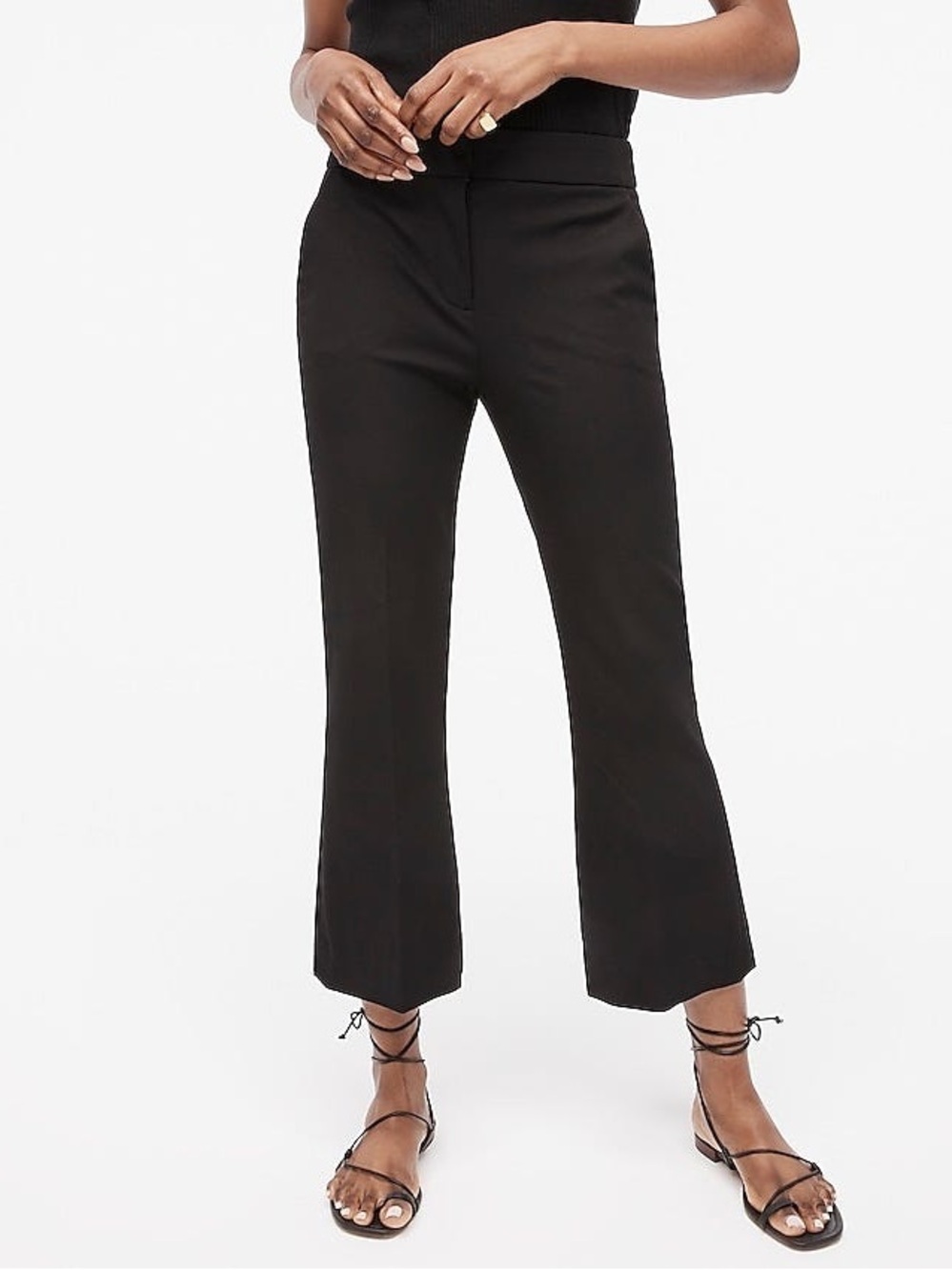 NWT J. Crew Black Hayden Cropped Flare Pants